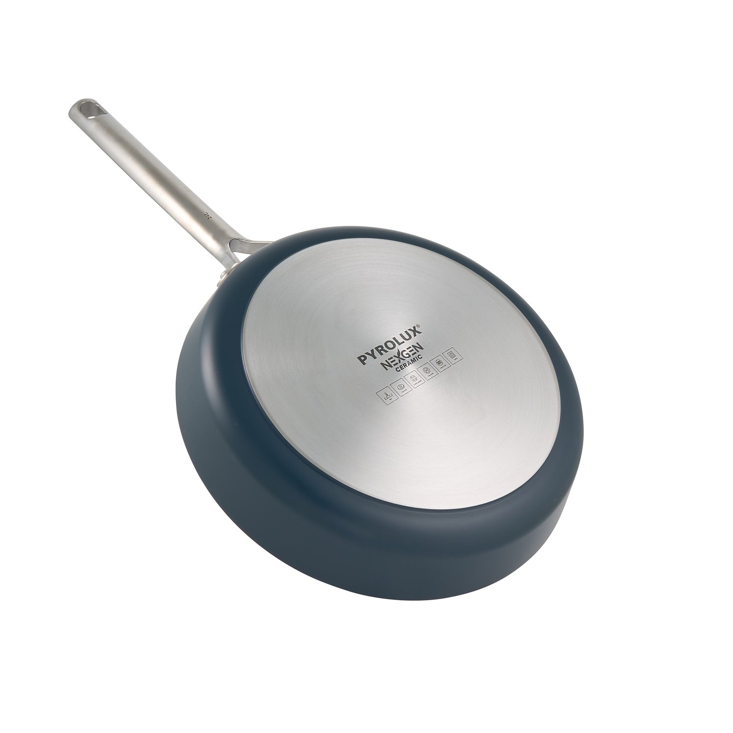 Nexgen Fry Pan Denim 20cm side view bottom view with logo