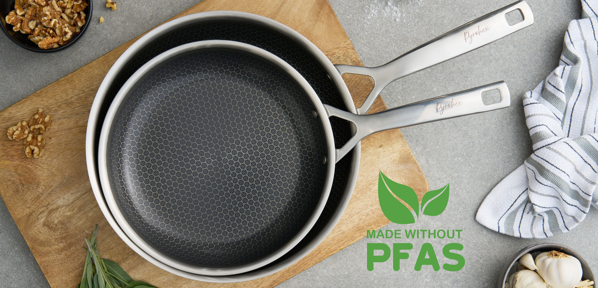 PYROHEX 2 Piece Fry Pan Set
