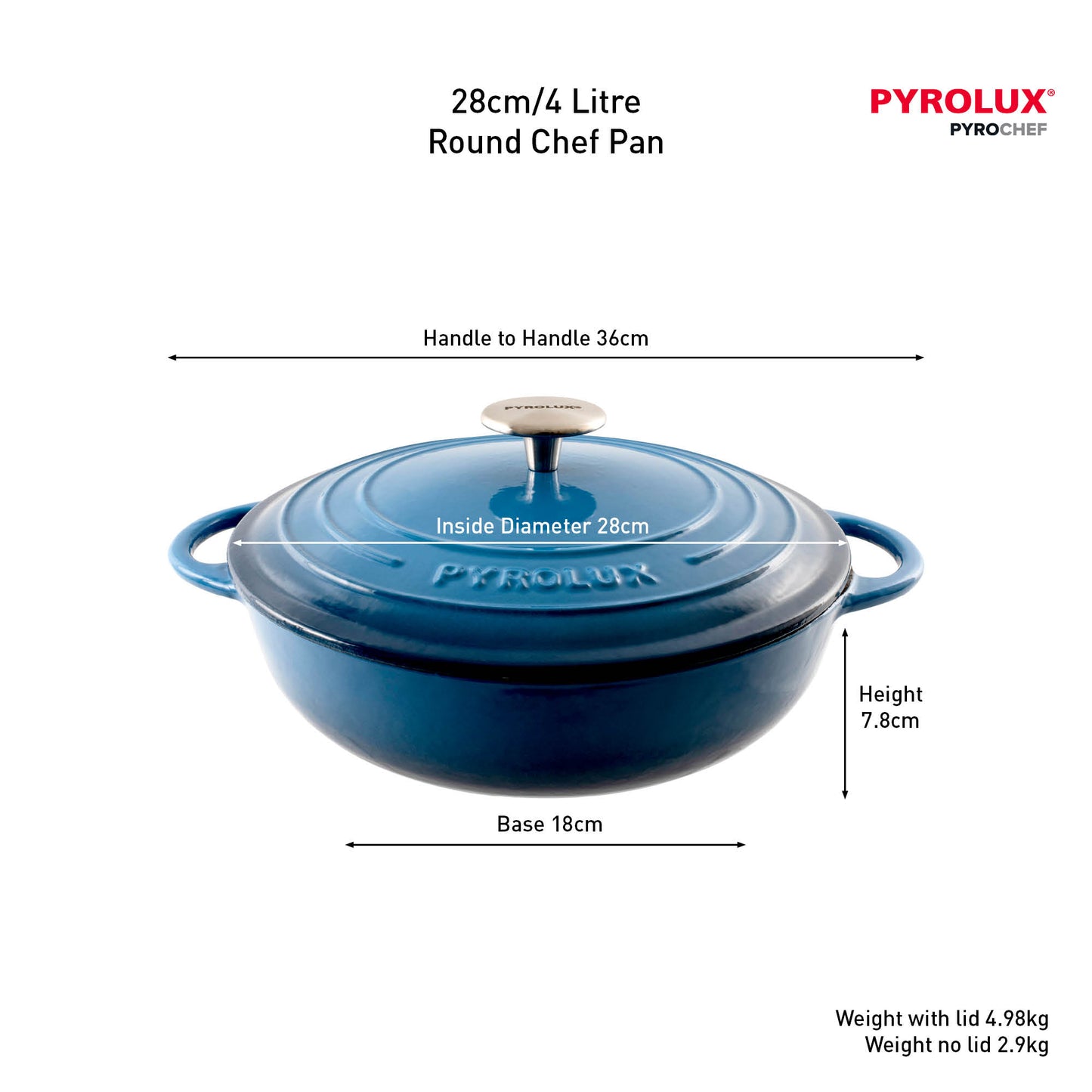 PYROCHEF Round Chef Pan Ocean Blue