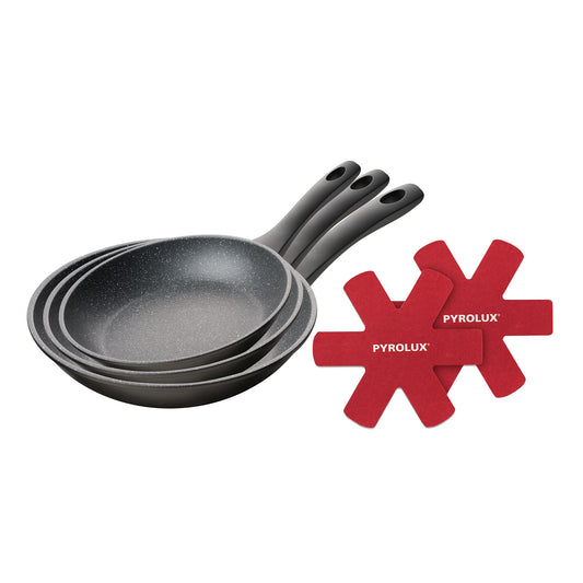 PYROSTONE 3 Piece Fry Pan Set