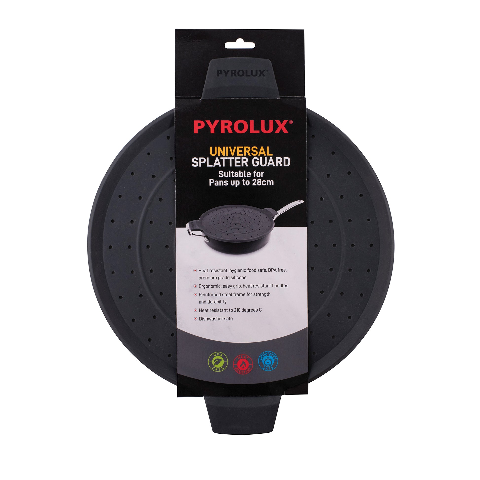 PYROLUX Splatter Guard with packaging