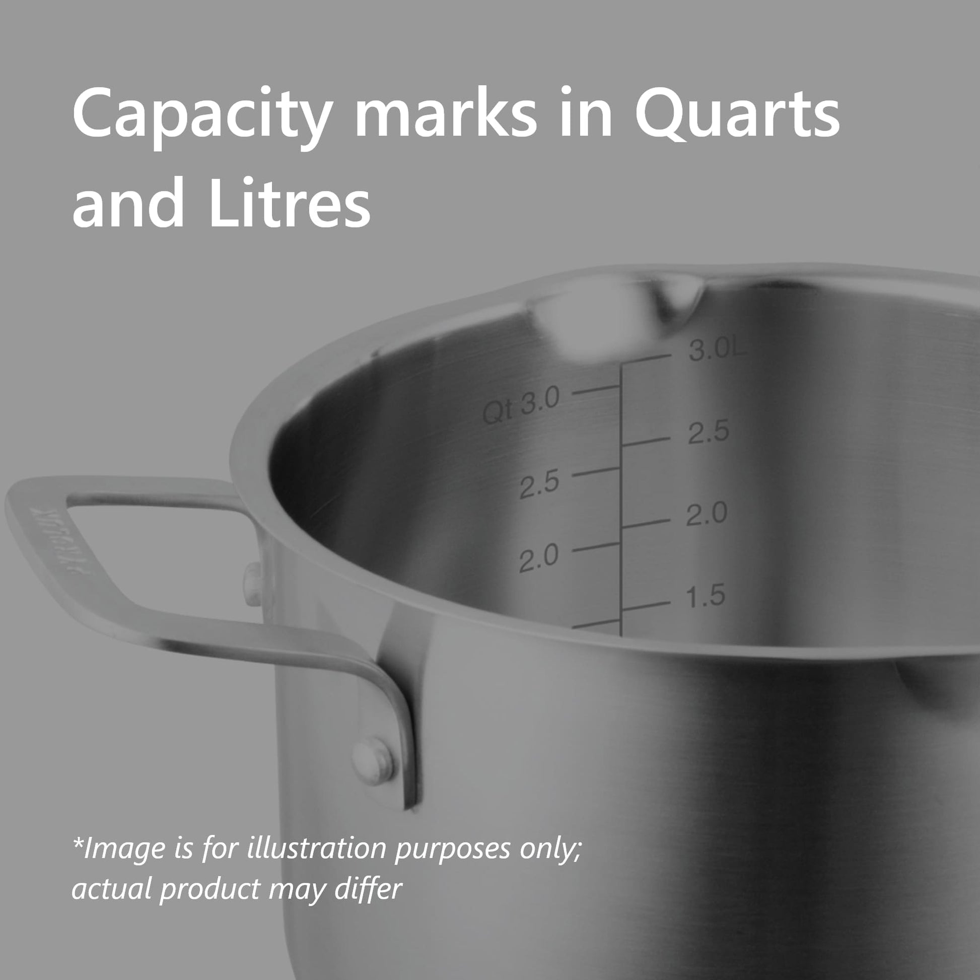 RADIUS 85 Saucepan with capacity marks