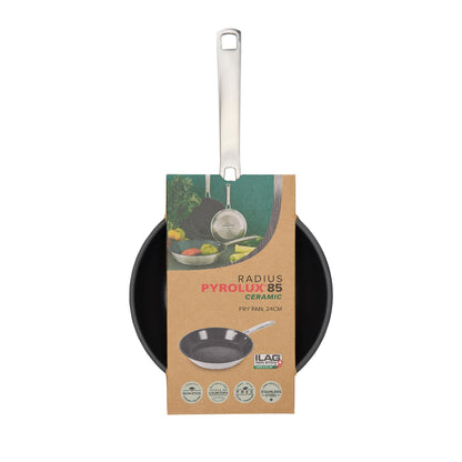 RADIUS 85 Ceramic Fry Pan with packaging top view 