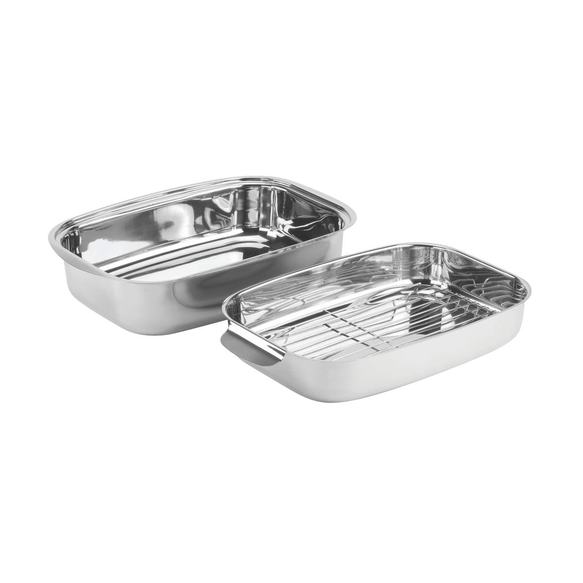 PYROSTEEL Double Roaster Set with Rack