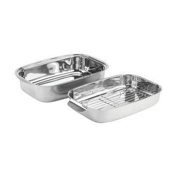 PYROSTEEL Double Roaster Set with Rack