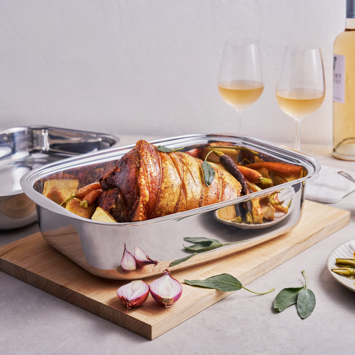PYROSTEEL Double Roaster Set with Rack