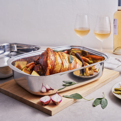 PYROSTEEL Double Roaster Set with Rack